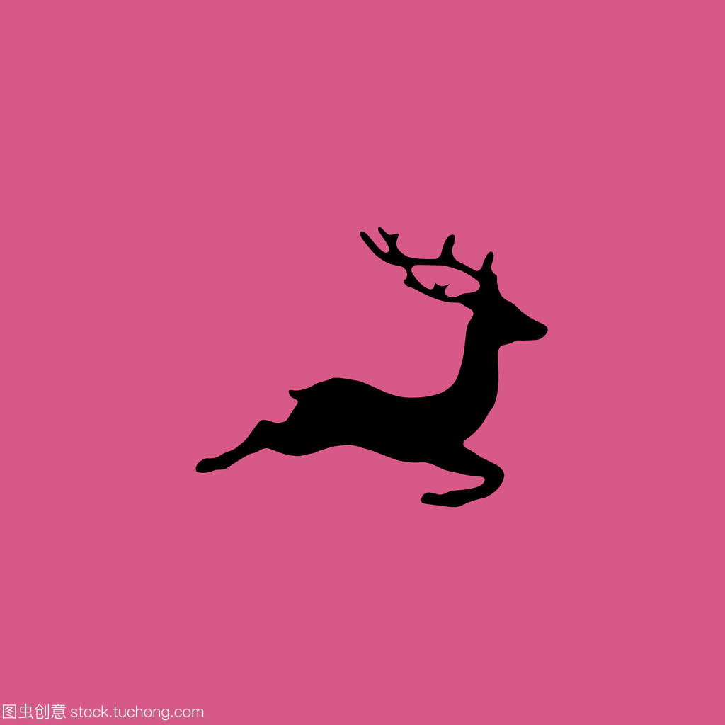 孤立之鹿 矢量图形中的标志符号